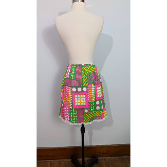 Accentuette Pink/Green/Yellow/White Mod Print Half Slip - Picture 4 of 8